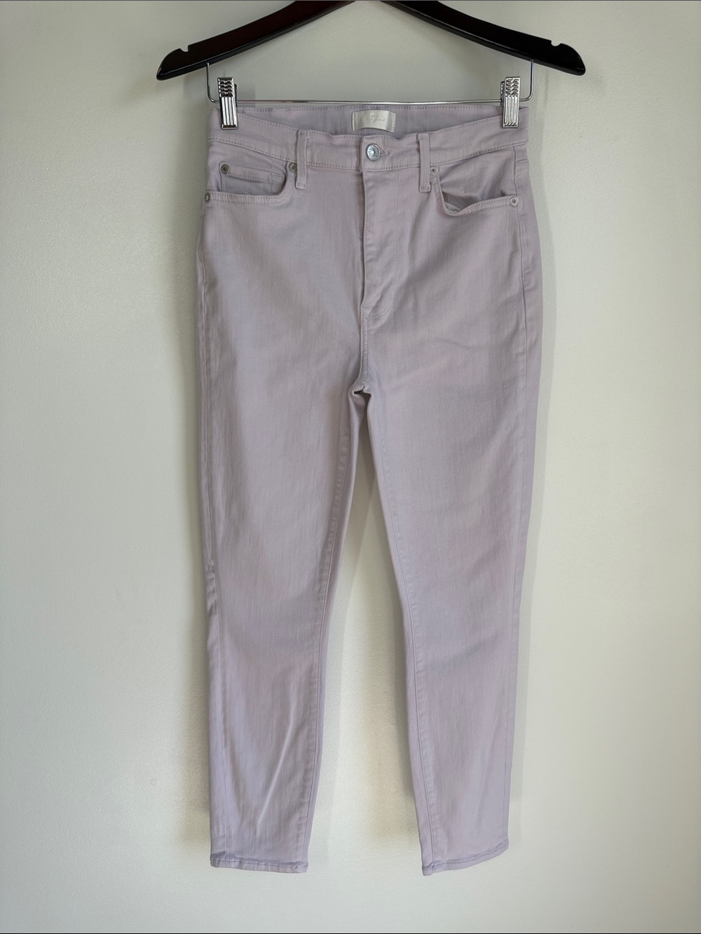 7 For All Mankind High Waist Ankle Skinny Jeans Lavender Size 28